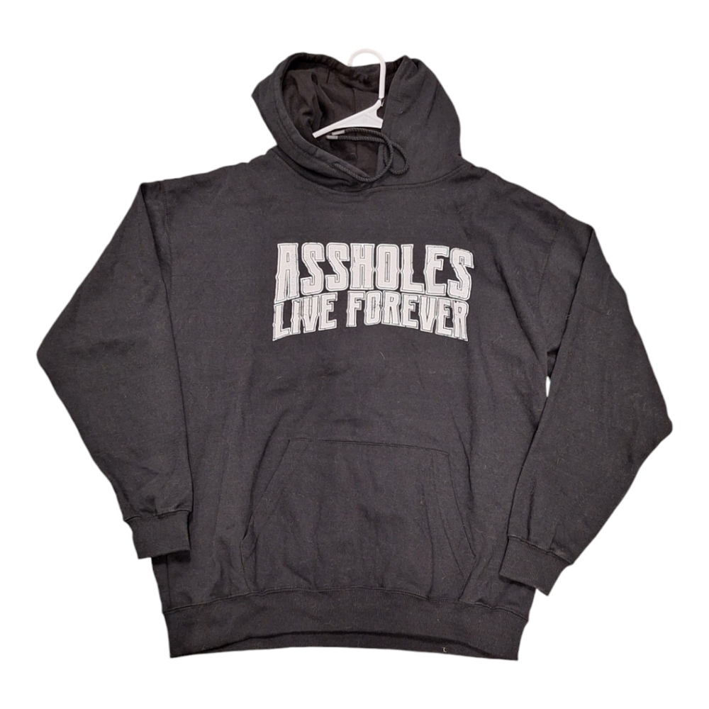 ALF Unisex XL Black Hoodie Assh*les Live Forever